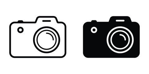 Camera icon in trendy flat style. Camera set icon. Photo camera icon vector illustration