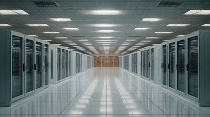Server room interior view