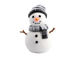 Snowman with Hat and Scarf