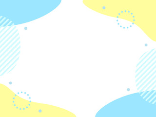 夏イメージの爽やかな流体フレーム