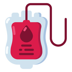 blood bag flat icon