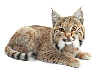 Resting Lynx on Transparent Background