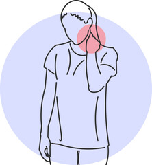 Woman experiencing severe pain in the neck area