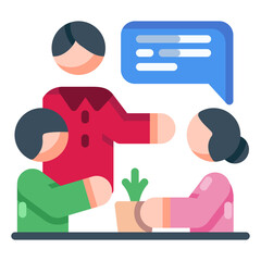 people discussion meeting icon