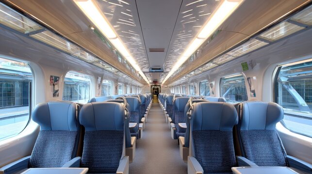 Interior of a modern train carriage