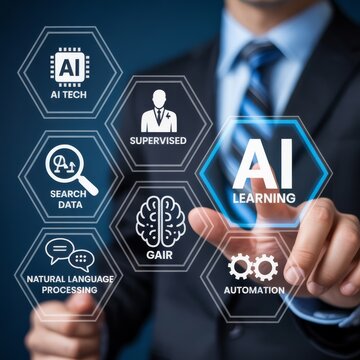 Artificial intelligence concepts illustrated technology