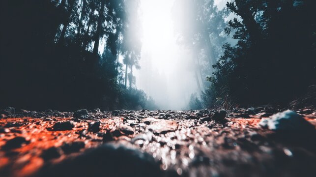 Dynamic red and blue circuit patterns digital art abstract environment close-up view technology concept