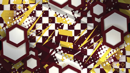 Geometric Grunge Checkered Vector Background