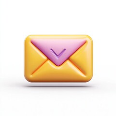 Vibrant 3D Email Icon with Cartoonish Design for Modern Communication