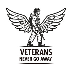Honoring Veterans Soldier with Wings a Symbol of Remembrance and Respect