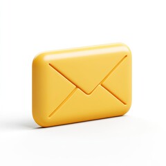 3D Rendered Cartoon Email Icon with Front View and Isolated Design