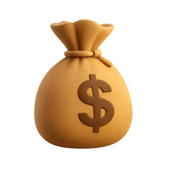 Dollar symbol and money bag convey finance wealth saving investing and profit concepts visually
