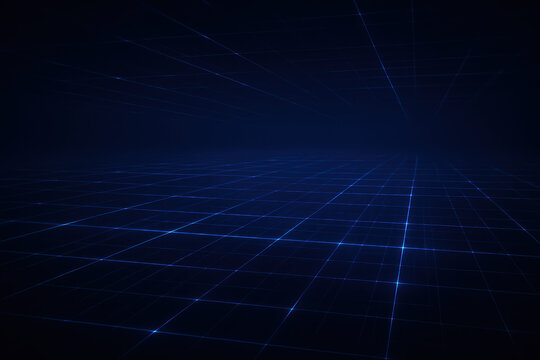 Abstract future technology innovation and digital network grid create a futuristic digital background