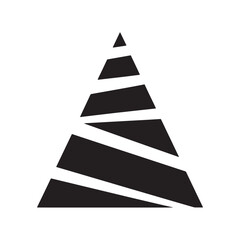 Fototapeta premium Abstract Sliced Triangle Composition A Modern Geometric Design with a Dynamic Feel Creating a Sense of Depth