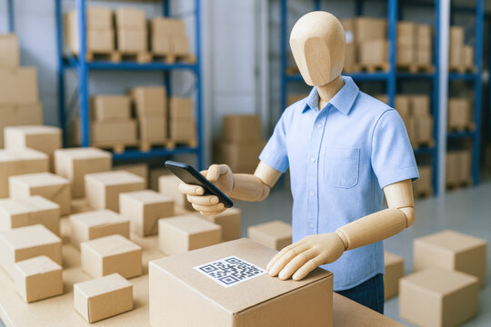 QR code and parcel organization enhance efficient scanning and inventory management in warehouse operations