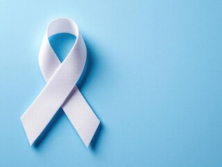World diabetes day, cancer concept with ribbon on blue background