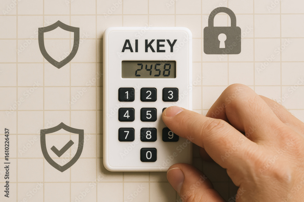 Poster ai key enhances security and protection with smooth authentication safety and access control