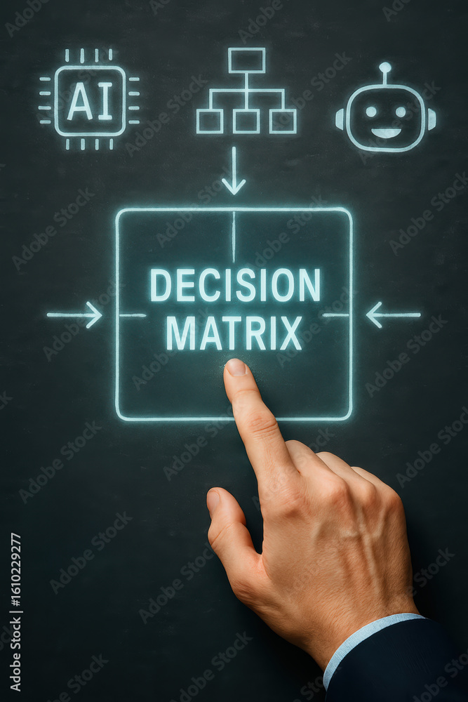 Poster decision matrix and artificial intelligence enable logical hierarchy and innovative technology for f