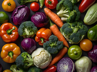 Assorted Fresh Organic Vegetables on Wooden Surface