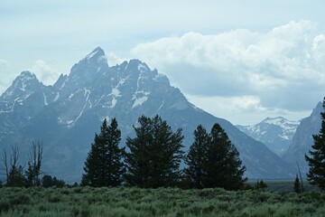 mountains and clouds