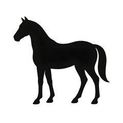 ‎Create a horse silhouette vector style with white background