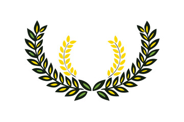 Obraz premium Laurel Wreath Victory Emblem Set in Esports Style - Bold Vector Badges for Tournaments