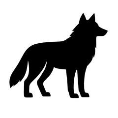 ‎Create a wolf vector style with white background
