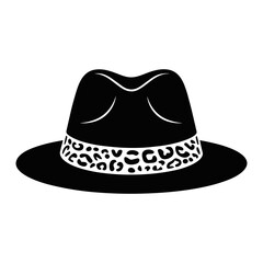 Fedora with Leopard Print Band