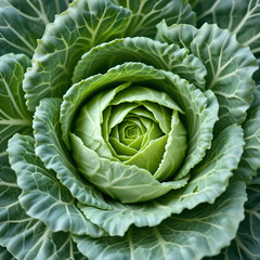Fototapeta premium Fresh savoy cabbage, closeup