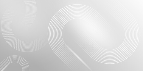 Naklejka premium Minimalist silver gray abstract background with layered curves, Suitable for business background and promotion