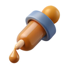 Close up of a baby bottle with milk dripping from the nipple