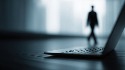 digital shadow of person analyzing behavior and predicting mistakes in technological arena