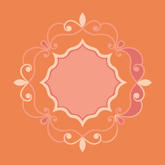 Soft Blur Background with Decorative Borders in CMYK Colors