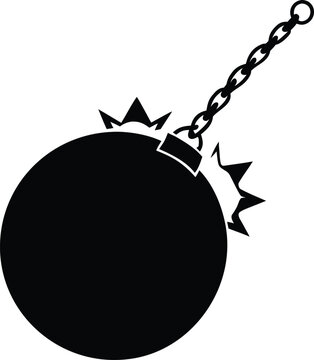 wrecking ball on white background.eps