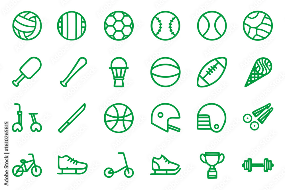 Poster comprehensive collection of athletic activity graphics featuring dynamic designs and vivid color pal