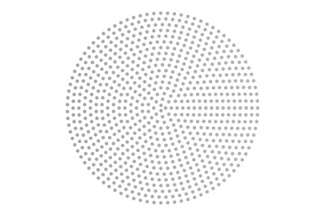 Abstract Wavy Halftone Dot Pattern Background – Black and White Optical Illusion Style Dotted Texture – Monochrome Curved Dots Vector Design for Modern Posters, Minimalist Art, Brochures, Technology B