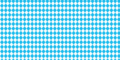 Bavarian Oktoberfest seamless pattern with blue and white rhombus Flag of Bavaria Oktoberfest blue checkered background Wallpaper Vector old diamonds background