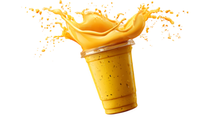 smoothie splash isolated on white background