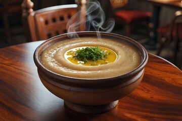 Mingau de Feijão - Angolan Food That Blends Creamy Beans with Local Spices into a Comforting Porridge, Reflecting the Warmth and Nourishment of Angolan Home Cooking