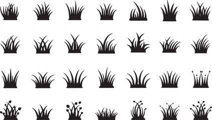grass icon set
