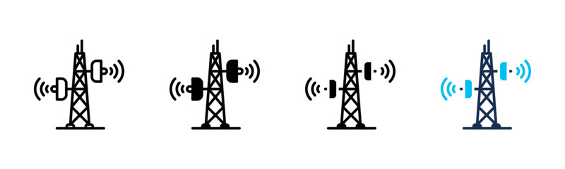 Tower icon sheet multiple style collection