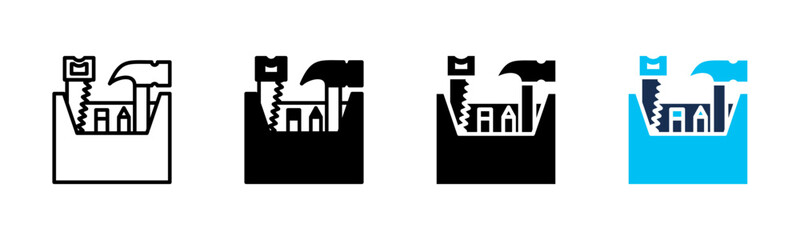 Carpentry icon sheet multiple style collection