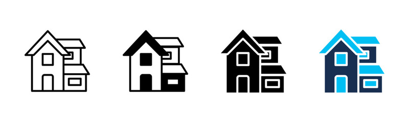 Villa icon sheet multiple style collection
