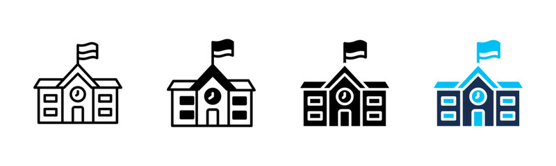 Campus icon sheet multiple style collection