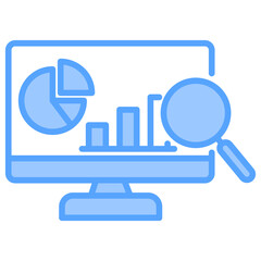 Obraz premium Business Analytics Blue Icon