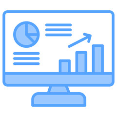 Data Visualization Blue Icon