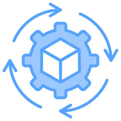 Supply Chain Blue Icon
