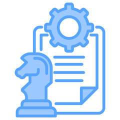 Strategic Planning Blue Icon
