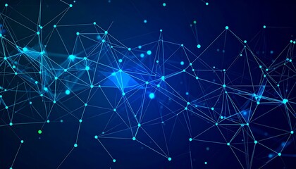 Abstract blue network background, showcasing connectivity and modern communication design