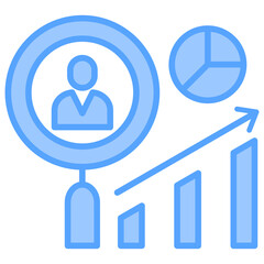 Recruitment Analytics Blue Icon
